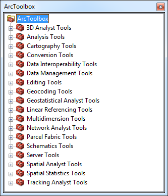 herramientas de ArcToolBox en ArcMap