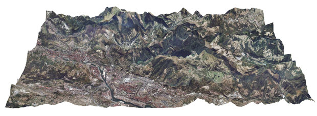 visualizar en 3d cartografia DEM