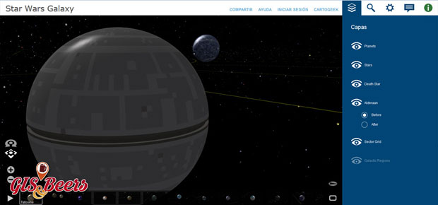 Star Wars 3D cartografia