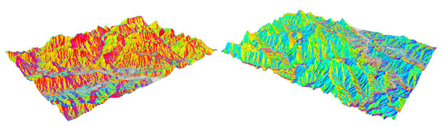 mapa de laderas DEM