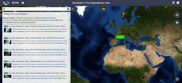 Descarga imágenes multiespectrales Sentinel 2