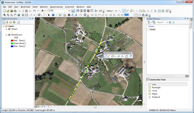 Digitalizacion en ArcMap con streaming