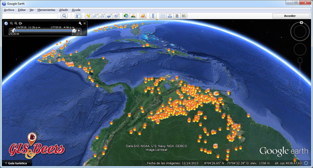 Incendios en Google Earth