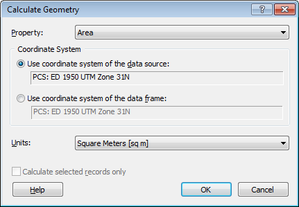 Opciones de Geometria en GIS