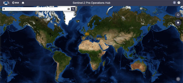 Plataforma Copernicus para descarga de imágenes Sentinel 2