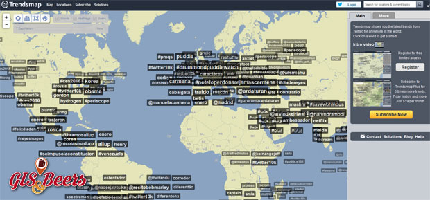 Twittearth cartografia