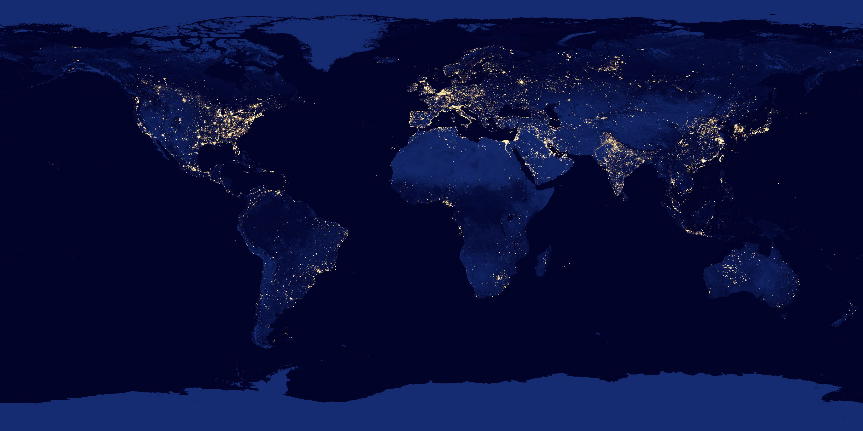 Night Earth imagenes aereas nocturnas