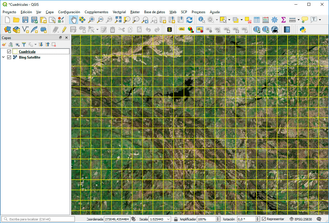 Como crear malla de cuadrículas en QGIS