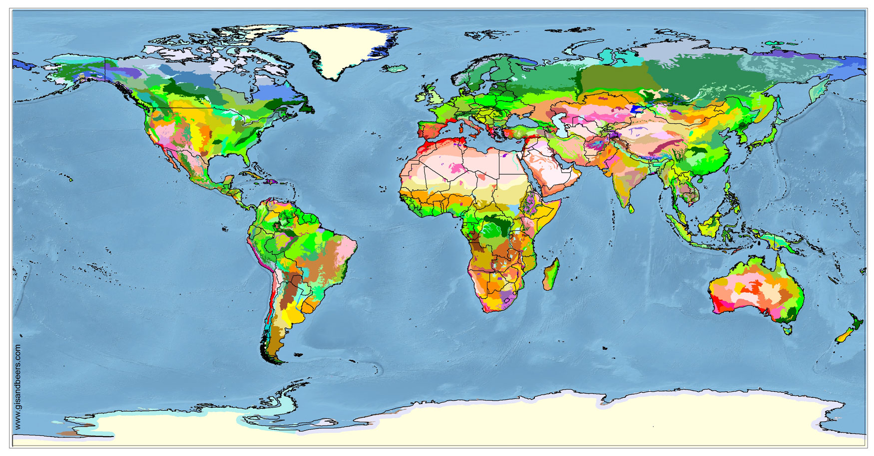 Cartografía de ecorregiones WWF