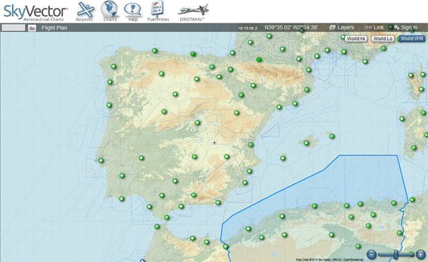 skyvector carta aeronautica para drones