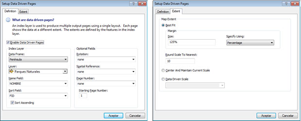 opciones de data driven pages