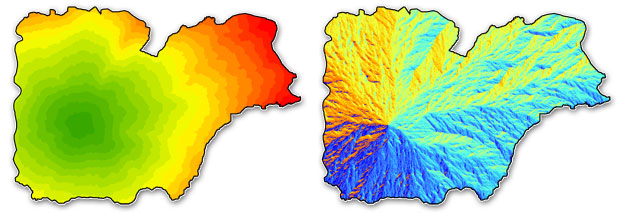 coste direcciones en archivos raster con arcgis