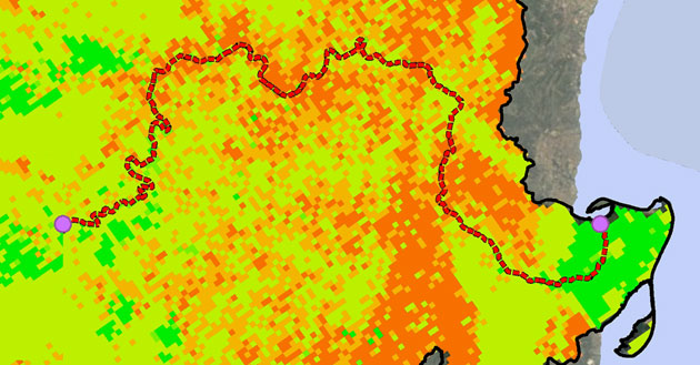 crear trazados optimos en arcgis con coste y distancia