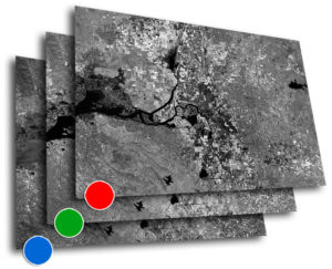 Combinación de bandas satélite RGB en teledetección