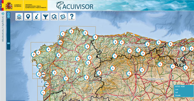 acuivisor cartografia de acuicultura