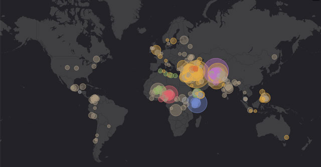 mapa mundial del terrorismo