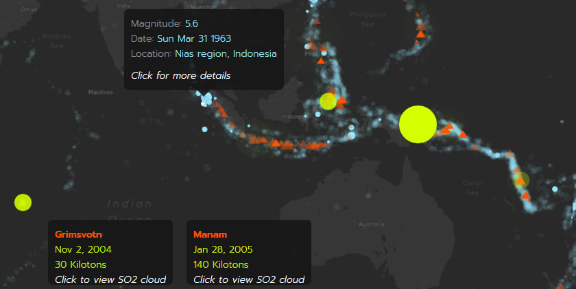 Mapas y cartografía de terremotos y actividad sísmica