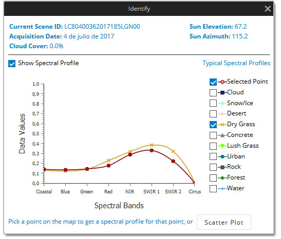 procesado de imágenes satélite con Landsat Explorer