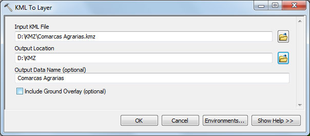 Convertir shapefile a KML