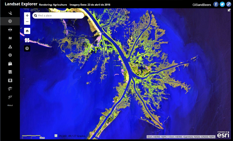 descarga de imágenes Landsat Explorer