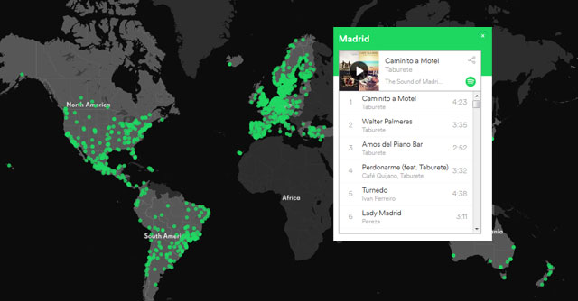 mapa musical de spotify