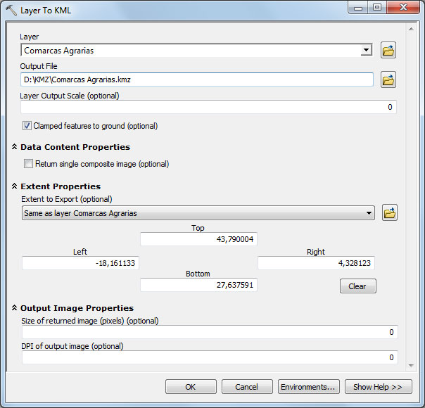 Convertir shapefile a formato KML y KMZ en ArcGIS