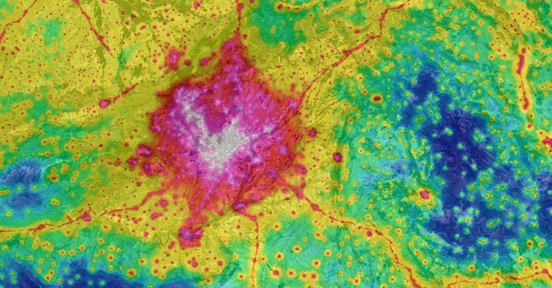 Mapas de contaminación lumínica