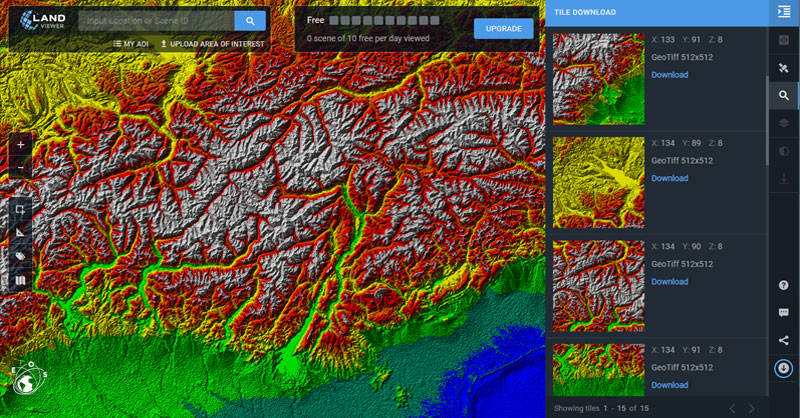 Archivos terrain para representación 3D