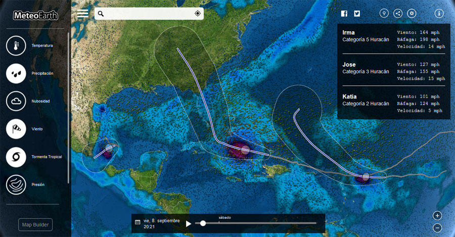 Mapas climáticos en tiempo real con MeteoEarth