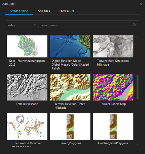 Mapas base de ArcGIS