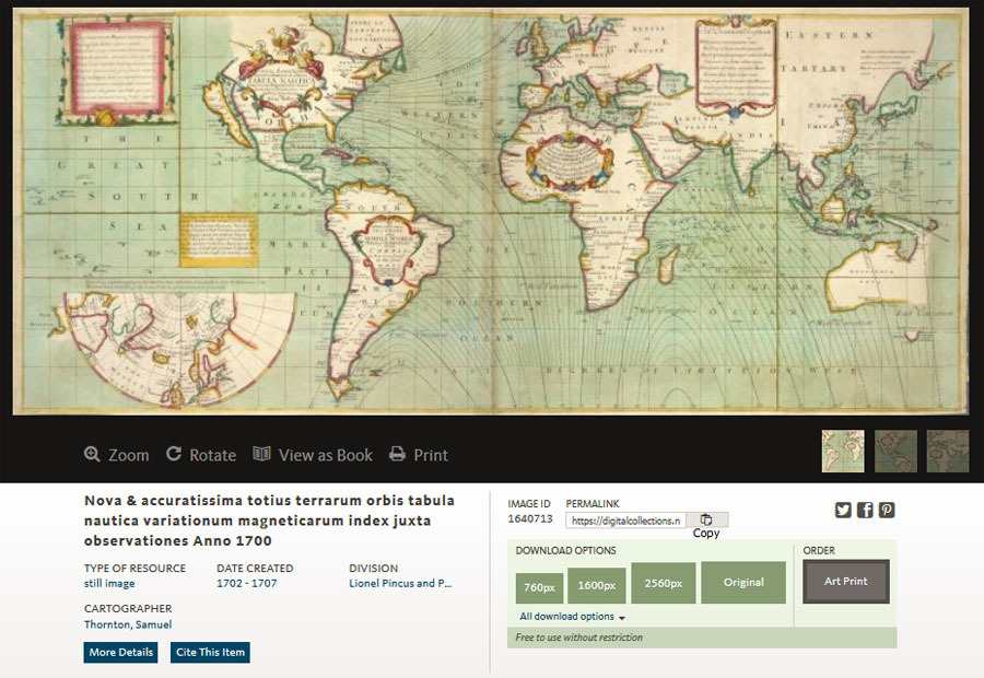 Detalle de descarga de mapas históricos georeferenciados