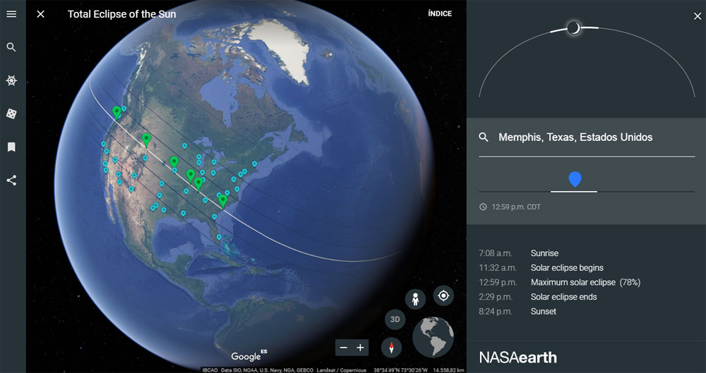 mapas de eclipse solar