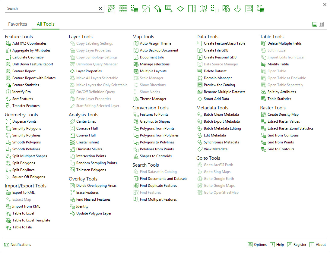 Herramientas de ArcGIS XTools