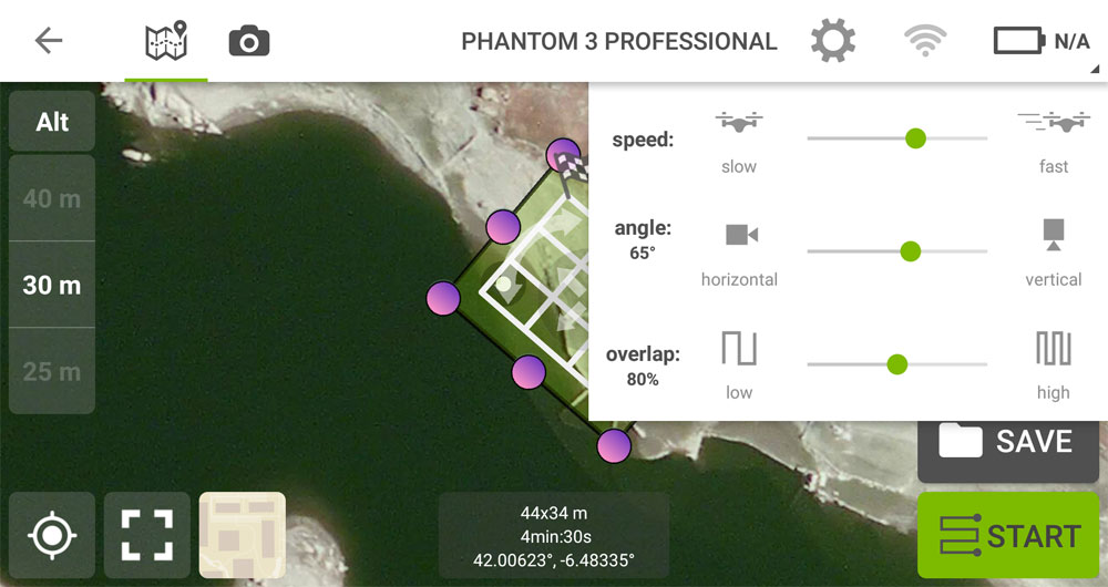 Planificación de misiones cruzadas con Pix4D para drones