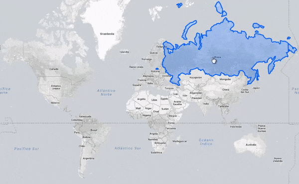 ¿Cuál es el tamaño real de los países? Deformación de proyección Mercator