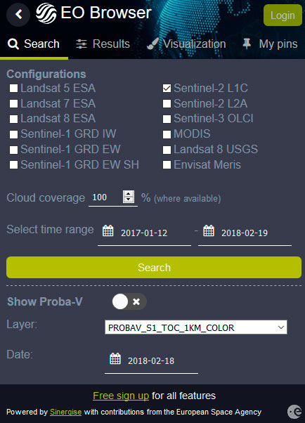 Recursos satélite para descargar imágenes y bandas multiespectrales