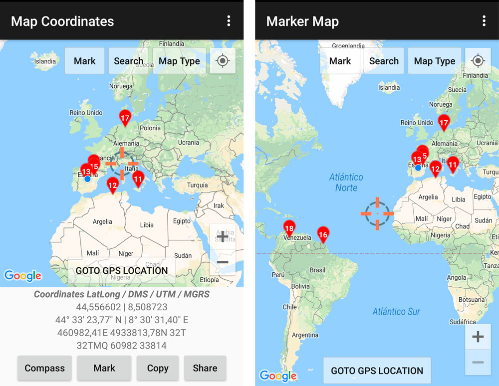 Mapas base para GPS