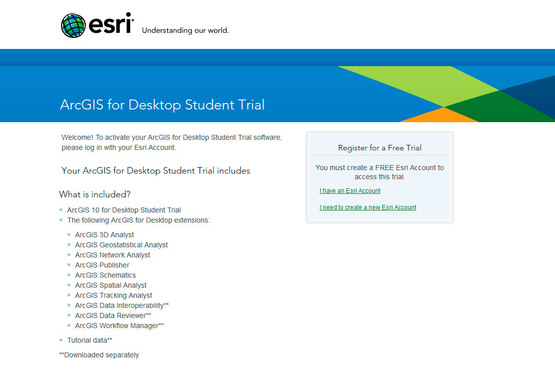 Crear una cuenta de ESRI para descargar ArcGIS