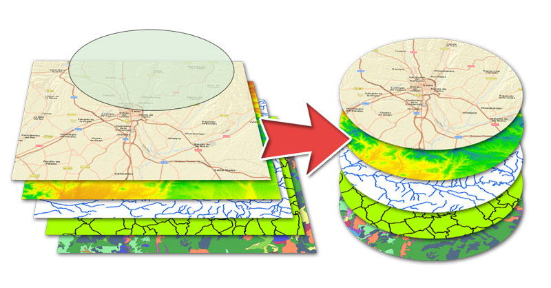 Recorte masivo de capas vectoriales y ráster