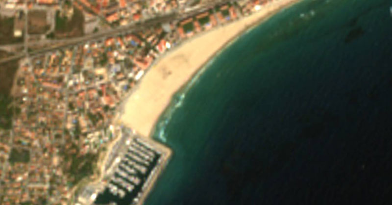 Playas nudistas a vista de imagen aérea de Sentinel