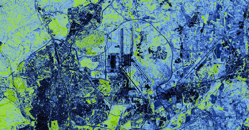 Cálculo de índice NDBI para análisis urbanisticos