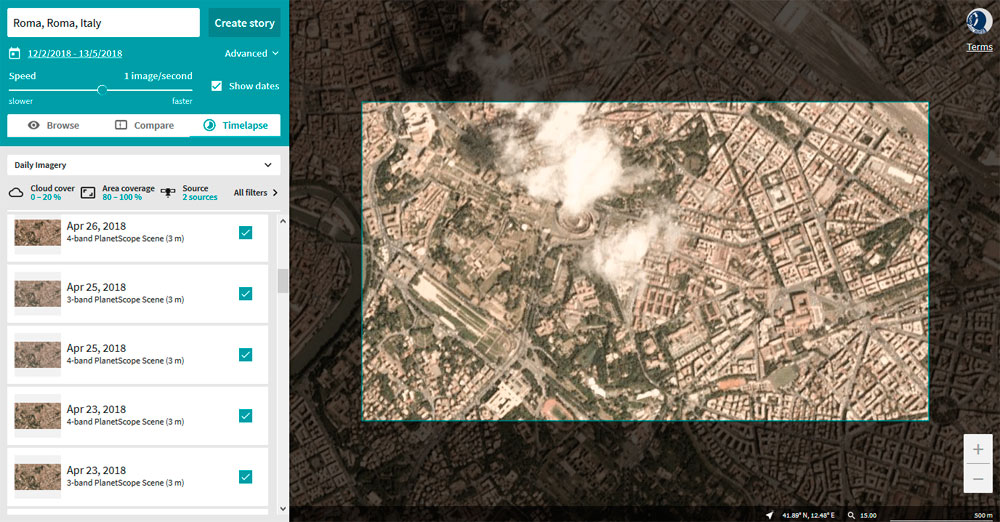 Imagenes satélite de Planet para crear Timelapses