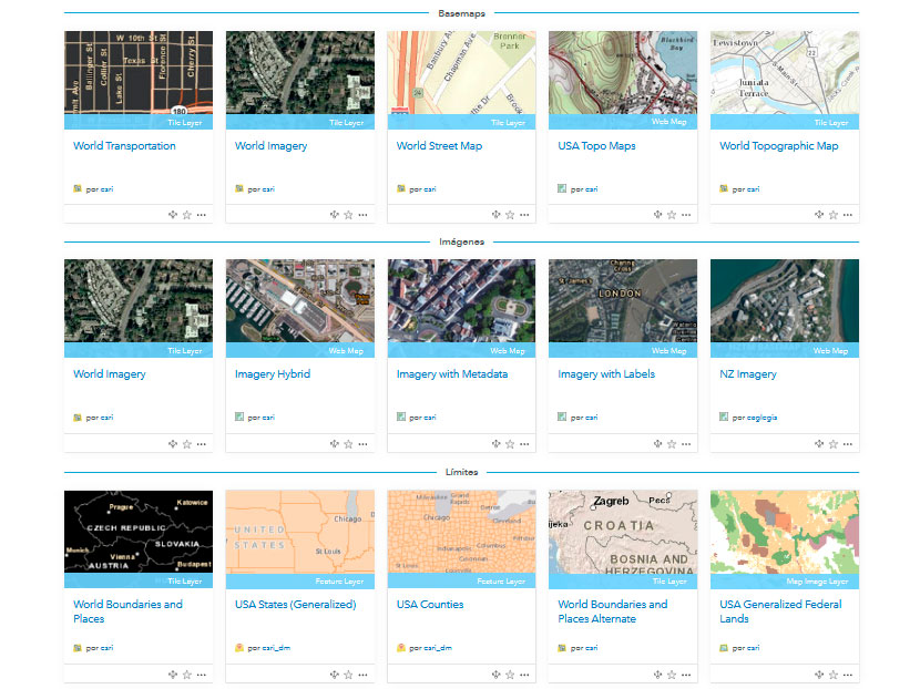 Mapas temáticos de Living Atlas