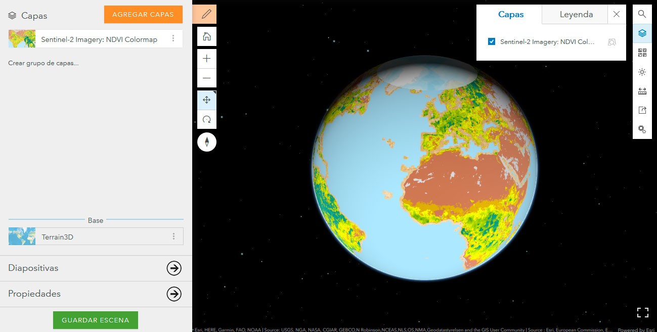 Visor de escenas 3D de ArcGIS