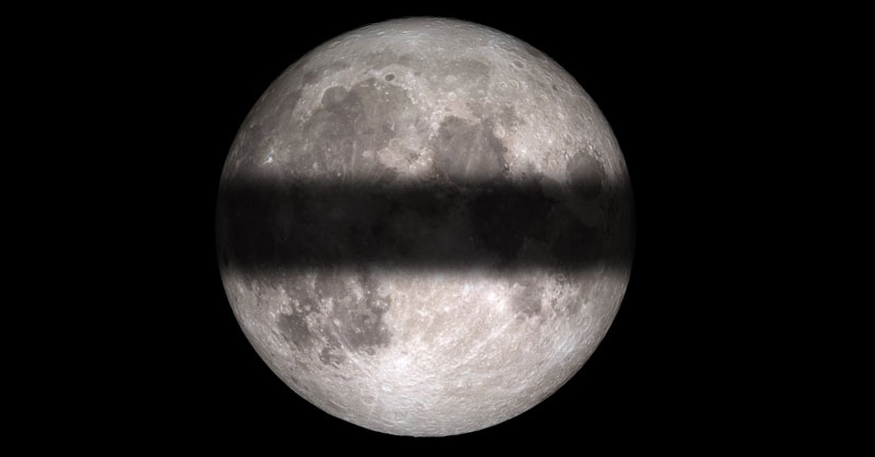 El eclipse lunar visto en versión terraplanista