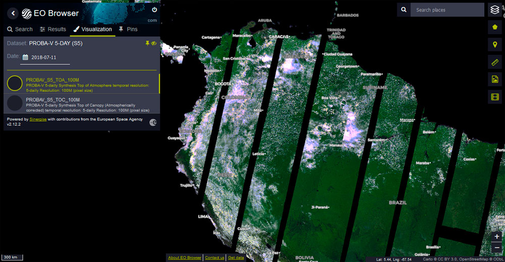 Descarga de imágenes satélite de Prova-V