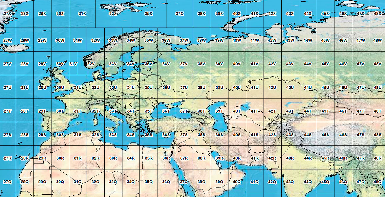 Nomenclatura y cartografía de la proyección UTM Universal Transversa Mercator