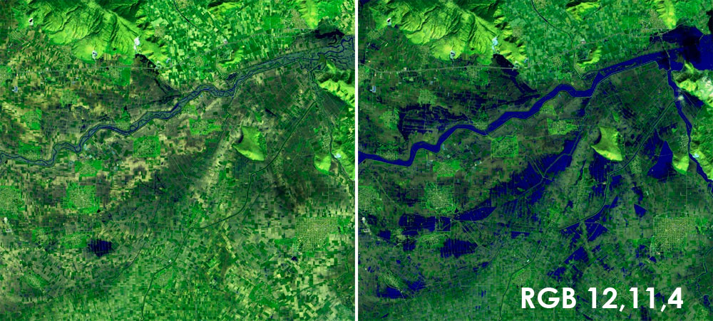 Inundaciones vistas por Sentinel 2