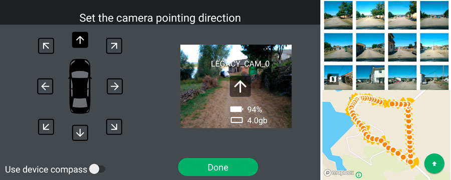 Configuración de aplicación callejero Mapillary