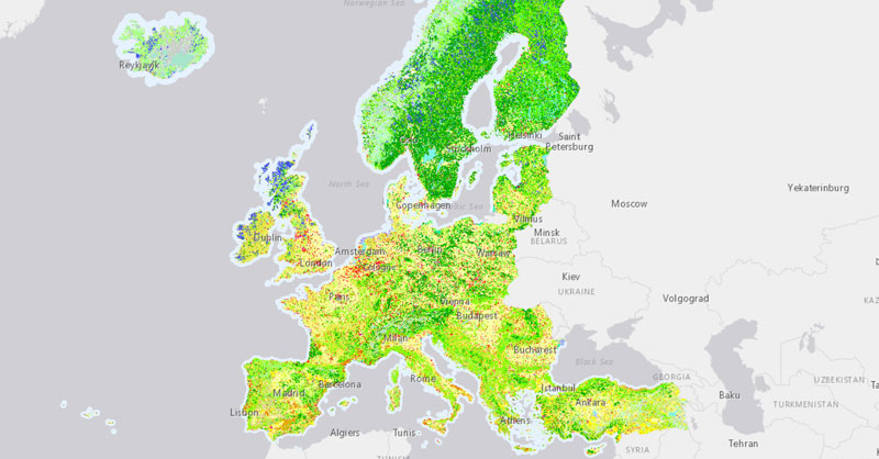 Descargar cartografía Corine Land Cover de usos del suelo